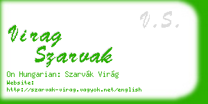 virag szarvak business card
